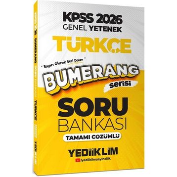 Yediiklim Yayınları 2026 KPSS Genel Yetenek Bumerang Türkçe Tamamı Çözümlü Soru Bankası