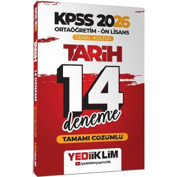 Yediiklim Yayınları 2026 KPSS Ortaöğretim Ön Lisans Genel Kültür Tarih Tamamı Çözümlü 14 Deneme