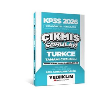 Yediiklim Yayınları 2026 KPSS Ortaöğretim Önlisans Türkçe Konularına Göre Çıkmış Sorular
