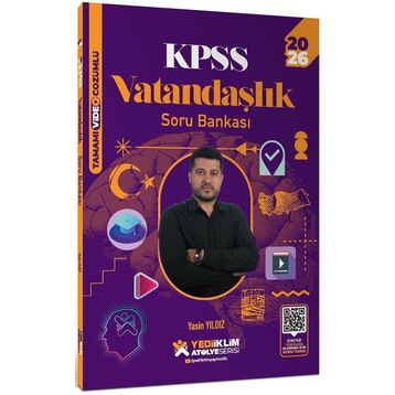 Yediiklim Yayınları Atölye Serisi 2026 KPSS Genel Kültür Vatandaşlık Tamamı Video Çözümlü Soru Bankası