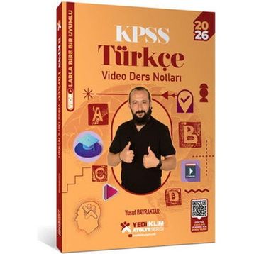 Yediiklim Yayınları Atölye Serisi 2026 KPSS Genel Yetenek Türkçe Video Ders Notları