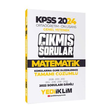 Yediiklim Yayınları KPSS 2024 Ortaöğretim-Önlisans Matematik Konularına Göre Çıkmış Sorular