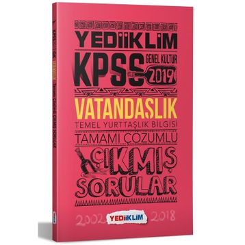 Yediiklim Yayınları KPSS Vatandaşlık Tamamı Çözümlü Çıkmış Sorular