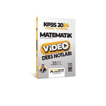 Yediiklim Yayınları Mehmet Bilge Yıldız 2024 Kpss Atölye Serisi Matematik Video Ders Notları