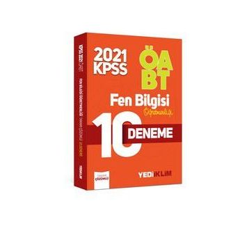 Yediiklim Yayınları ÖABT Fen Bilgisi Öğretmenliği Tamamı Çözümlü 10 Deneme