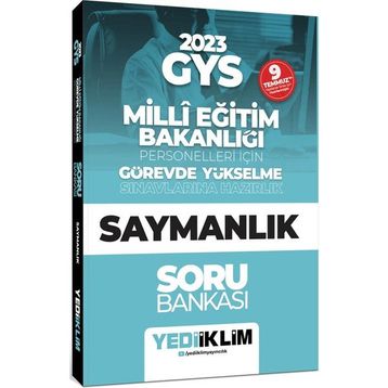 Yediiklim Yayınları Yediiklim 2023 GYS Millî Eğitim Bakanlığı Personelleri İçin Görevde Yükselme Saymanlık Soru Bankası