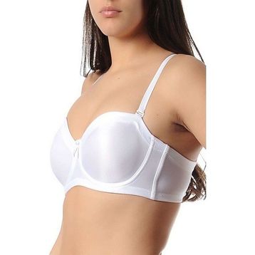Yeni İnci 1680 Beyaz Straplez Toparlayıcı Minimizer Sütyen