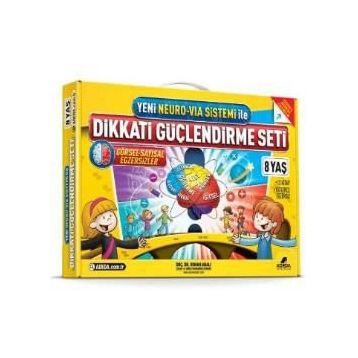 Yeni Neuro-Via Sistemi ile Dikkati Güçlendirme Seti 8 Yaş 3 Kitap - Osman Abalı