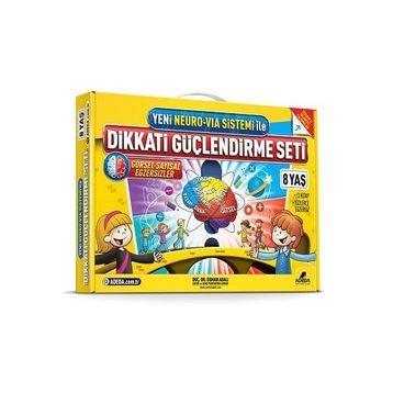 Yeni Neuro-Via Sistemi ile Dikkati Güçlendirme Seti 8 Yaş 3 Kitap - Osman Abalı