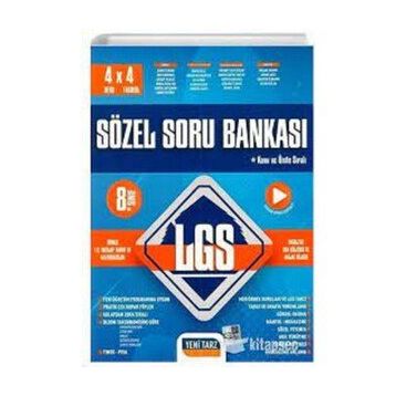 Yeni Tarz Yayınları 8. Sınıf LGS 4 Ders x 4 Fasikül Sözel Yetenek Soru Bankası