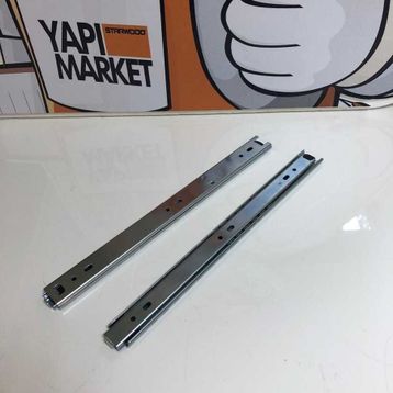 Yeniler Tek Açılım 27x300 mm Mandallı Bilyalı Ray
