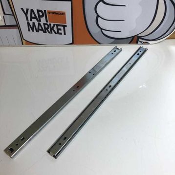Yeniler Tek Açılım 27x450 mm Mandallı Bilyalı Ray