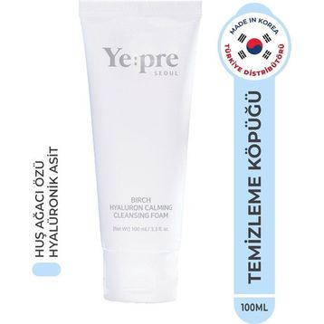 Ye:pre Birch Hyaluron Calming Foam Huş Ağacı Özü Hyaluronic Acid Kore 100 ml Nemlendirici Yüz Temizleme Jeli