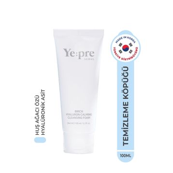 Ye:pre Birch Hyaluron Calming Foam Huş Ağacı Özü Hyaluronic Acid Kore 100 ml Nemlendirici Yüz Temizleme Jeli
