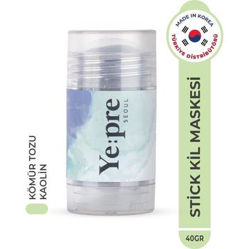 Ye:pre Kaolin Purifying Mud Stick Mask Siyah Nokta Temizleyici Sebum Dengeleyici Kore 40 gr Kil Maskesi