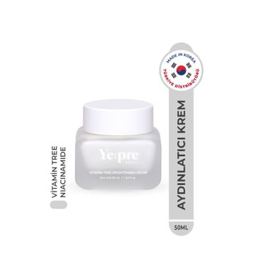Ye:pre Vitamin Tree Brightening Cream Niacinamide Kore 50 ml Aydınlatıcı Cilt Tonu Eşitleyici Nemlendirici