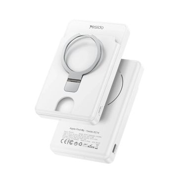 Yesido YP73 Beyaz Konum Takip Özellikli 5.000 mAh Kablosuz Magsafe Powerbank