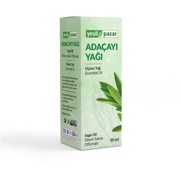Yeşil Pazar 10 ml Bitkisel Sabit Adaçayı Yağı