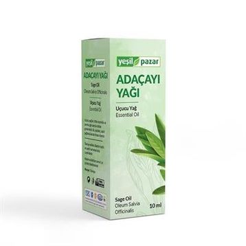 Yeşil Pazar 10 ml Bitkisel Sabit Adaçayı Yağı