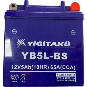 Yiğit Akü 2021 YB5L-BS 12 V 5 Ah Motosiklet Akü
