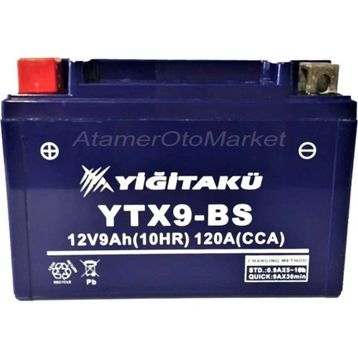 Yiğit Akü YTX9-BS 12 V 9 Ah Motosiklet Aküsü