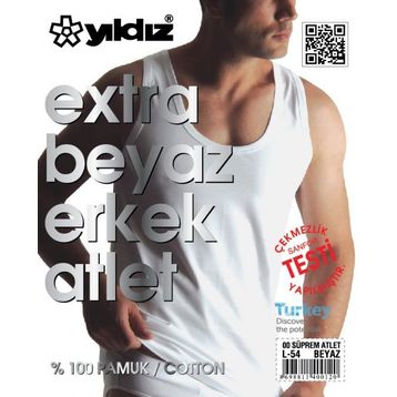 Yıldız 00 Süprem Beyaz Erkek Atlet