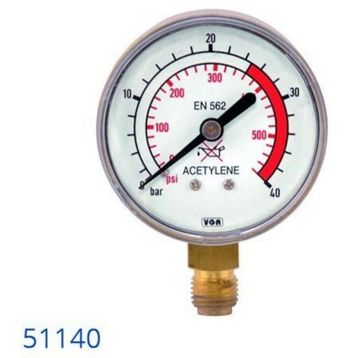 Yıldız 51140 Asetilen Giriş Basınç Göstergesi