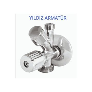 Yıldız Çamaşır-Bulaşık Musluğu ve Taharet Musluğu Çıkışlı Tek Muslukta Çift Fonksiyon Birleştirici