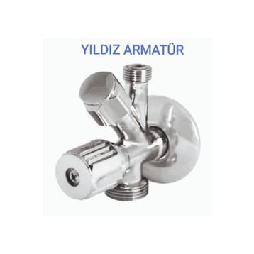 Yıldız Çamaşır-Bulaşık Musluğu ve Taharet Musluğu Çıkışlı Tek Muslukta Çift Fonksiyon Birleştirici