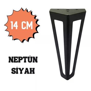 Yılmaz Neptün 14 cm Siyah Renk Metal Mobilya Ayağı