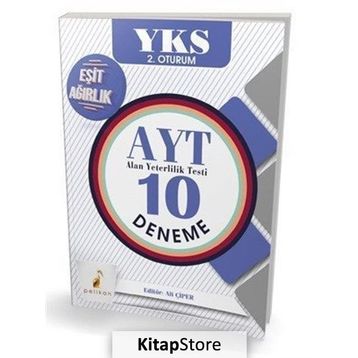 YKS 2. Oturum AYT 10 Deneme Eşit Ağırlık Öğrencileri İçin Ali Çiper Pelikan Tıp Teknik Yayınları