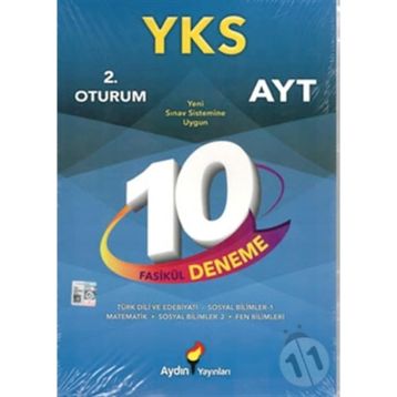 Yks Ayt 10 Fasikül Deneme Aydın Yayınları