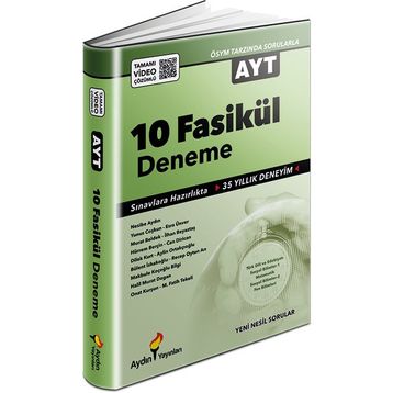 Yks Ayt 10 Fasikül Deneme Aydın Yayınları