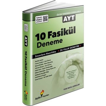Yks Ayt 10 Fasikül Deneme Aydın Yayınları