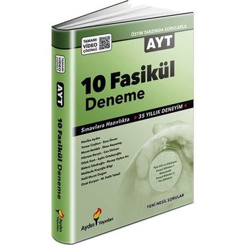 Yks Ayt 10 Fasikül Deneme Aydın Yayınları