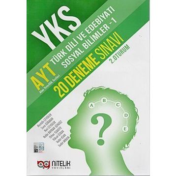 YKS AYT Türk Dili Ve Edebiyatı Sosyal Bilimler 1 - 20 Deneme Sınavı Nitelik Yayınları