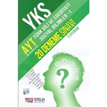 YKS AYT Türk Dili Ve Edebiyatı Sosyal Bilimler 1 - 20 Deneme Sınavı Nitelik Yayınları