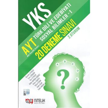 YKS AYT Türk Dili Ve Edebiyatı Sosyal Bilimler 1 - 20 Deneme Sınavı Nitelik Yayınları