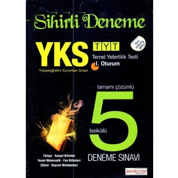 YKS TYT 1. Oturum Çözümlü 5 Deneme Sınavı İnovasyon Yayıncılık - İnovasyon Komisyon