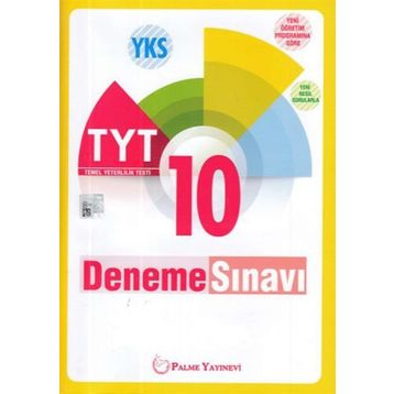 YKS TYT 10 Deneme Sınavı Palme Yayınevi