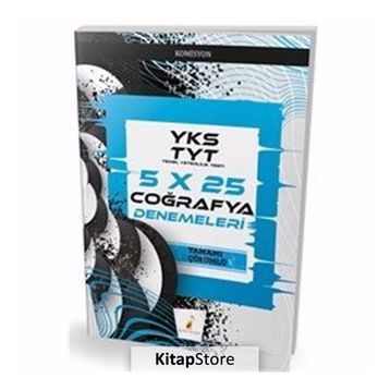 YKS TYT 2019 5x25 Coğrafya Denemeleri Kollektif Pelikan Tıp Teknik Yayınları