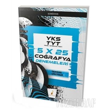 YKS TYT 2019 5x25 Coğrafya Denemeleri Kollektif Pelikan Tıp Teknik Yayınları