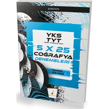 YKS TYT 5x25 Coğrafya Denemeleri Pelikan Yayınları