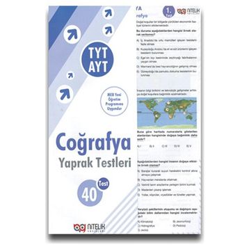 YKS TYT AYT Coğrafya Yaprak Test - Nitelik Yayınları