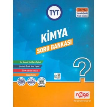 YKS TYT AYT Kimya Soru Bankası Kollektif Nego Yayınları