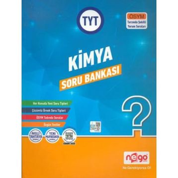 YKS TYT AYT Kimya Soru Bankası Kollektif Nego Yayınları