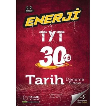 Yks Tyt Enerji Tarih 30 Deneme Sınavı Video Çözümlü Yeni-Palme Yayınları