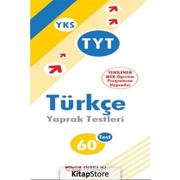YKS TYT Türkçe 60 Yaprak Test Nitelik Yayınları