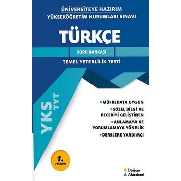 YKS TYT Türkçe Soru Bankası Orta İleri Düzey - Doğan Akademi
