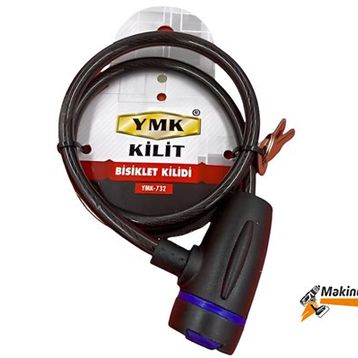 YMK 732 8 mm x 65 cm Bisiklet Kilidi